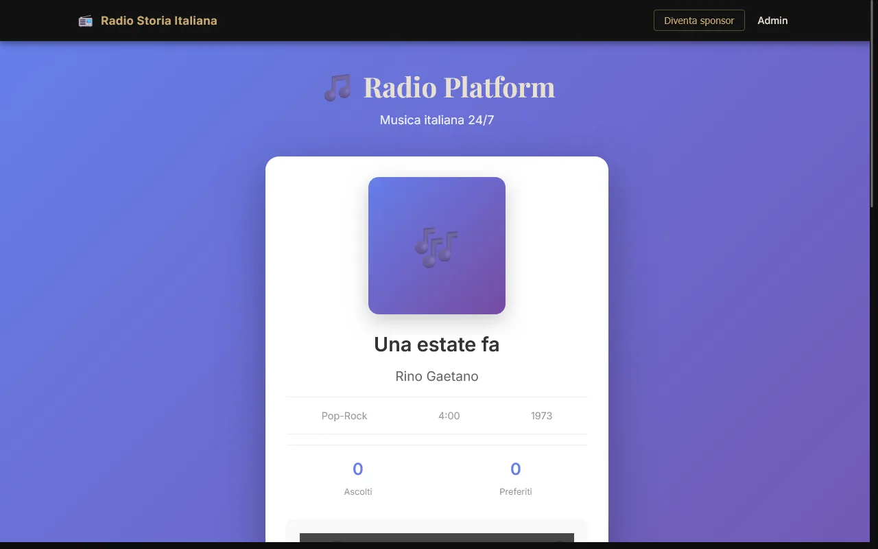 Anteprima del sito Radio Storia Italiana