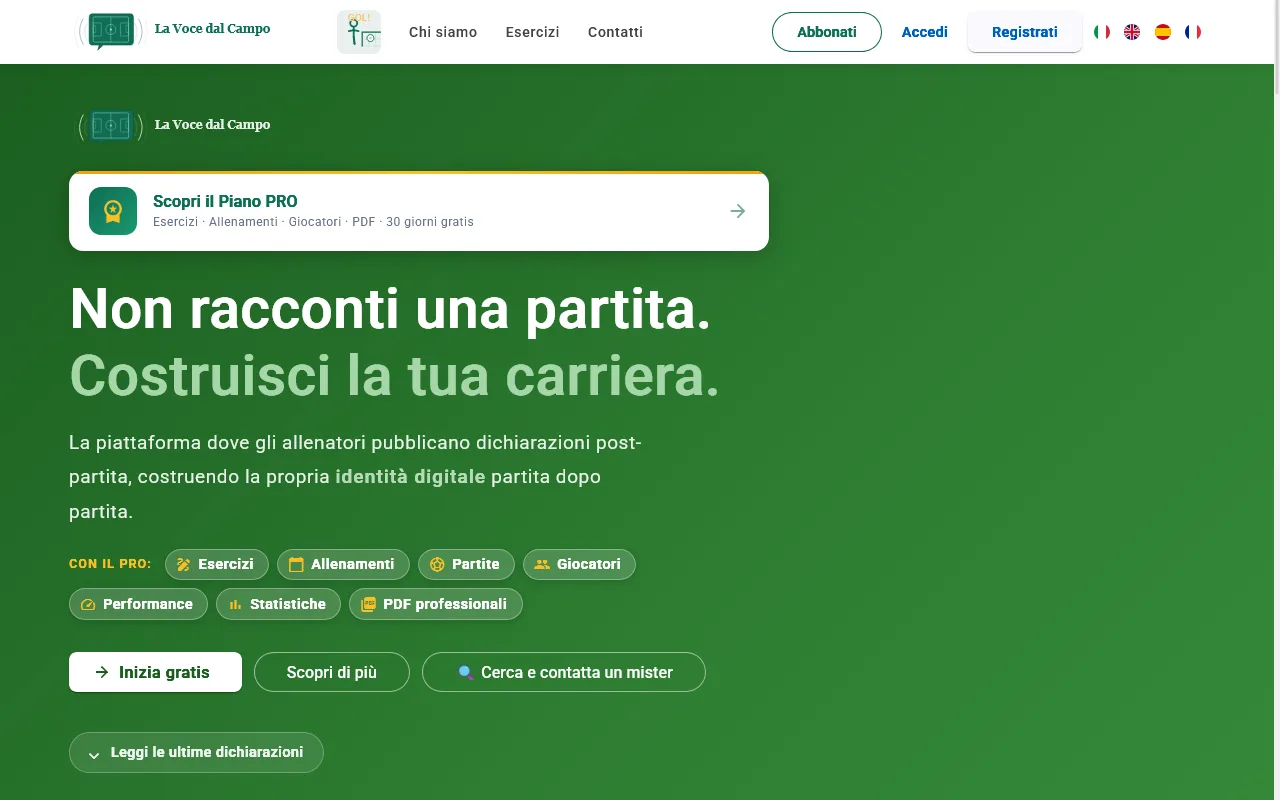 Sito realizzato per La Voce Dal Campo